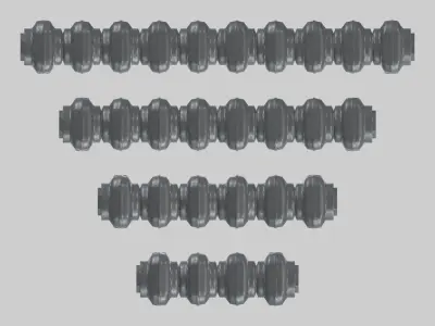 Classic Cast Iron Radiator 2C Collection 3D model