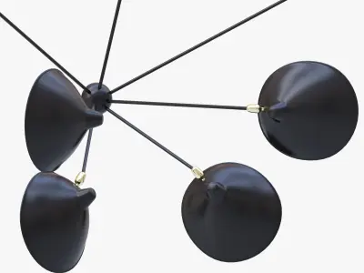 Serge Mouille Spider Sconce Seven Arms MSC-SP7 3D model