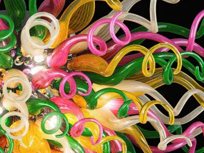 890106 Vulcano Lightstar Chandelier 3D model