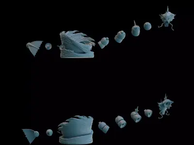 Gyarados Controller Stand 3D print model