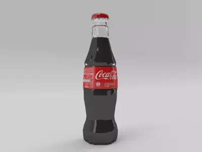 Bottle Coca-cola 3 Low-poly 3D model