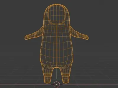 astro low poly character Low-poly 3D model