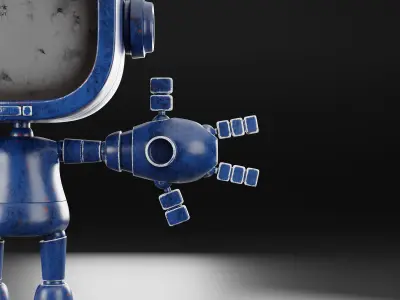 Retro Robot Character 3D model