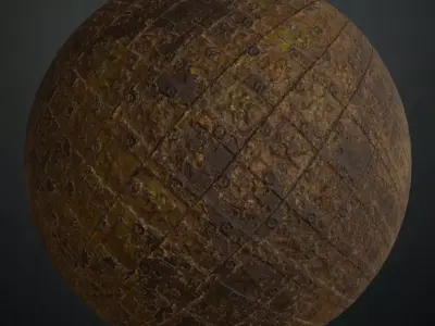 Rusted Metal Gate PBR Seamless Texture
