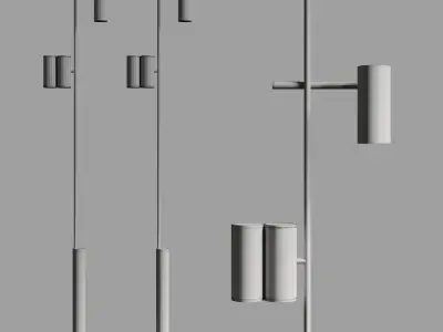 Typography Floor Lamp Low-poly 3D model