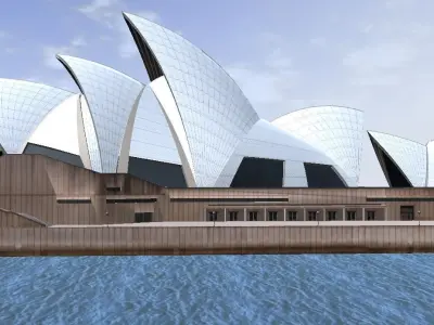 Sydney Opera House lowpoly 3d model Low-poly 3D model