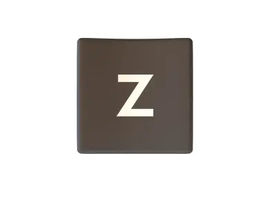 Z Keycap v1 001 Low-poly 3D model