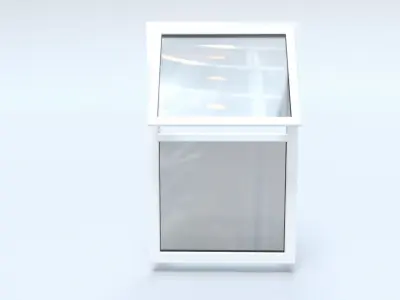 uPVC Opening Window Low-poly 3D model