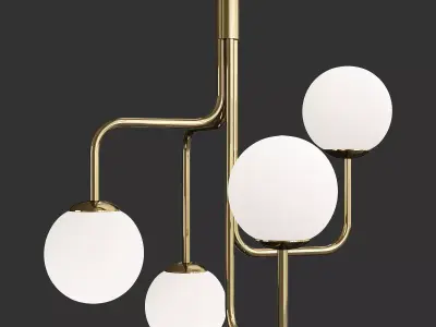 Sabina Grubbeson Strapatz Glob Brass Low-poly 3D model