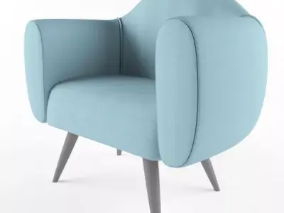 CHAIR armchair with legs Low-poly 3D model