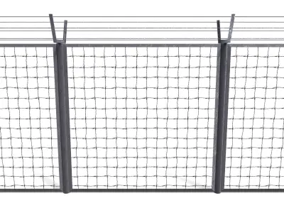 10 Piece Low Poly Fence Pack 1 Low-poly 3D model