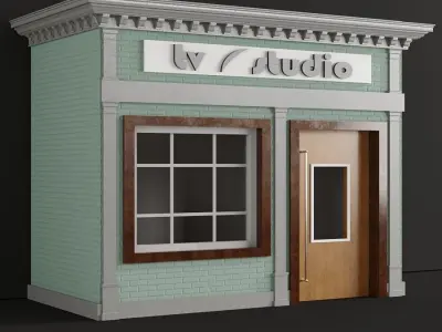Children playhouse Tv studio for kids 3D model