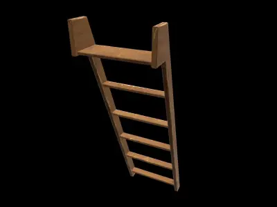 Old Ladder Low-poly 3D model