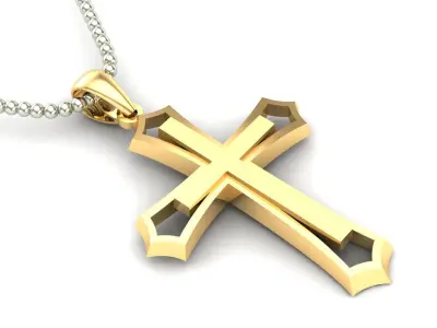Light Gold Cross New Design  CP 29 3D print model