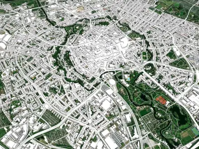 Cityscape  Braunschweig Germany 3D model