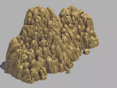 Mountain - Stone - Rock Wall 09 3D model