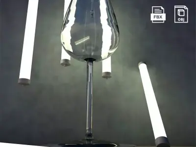 Bordo Wine Glass 3D model 3D model