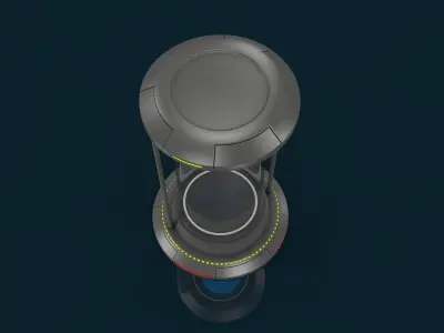 Sci Fi Liquid Cylinder 3D model