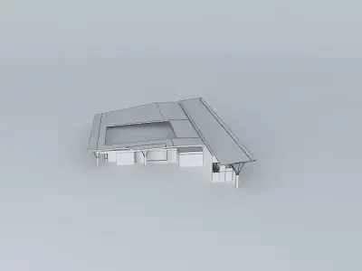 Terminal stainless steel door frame Free 3D model