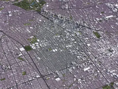 Mexico City Low-poly 3D model