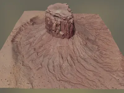 Monument Valley Mitchell Butte Multipurpose Terrain Model 3D model