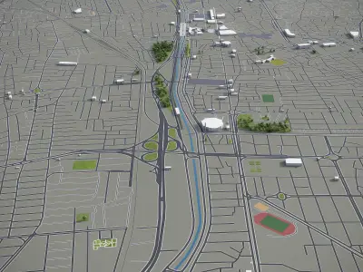 Qom - city Low-poly 3D model