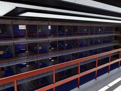 Prison Interior Low-poly 3D model