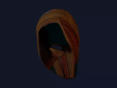 Ancient Warrior Tribal Mask  Stylized Helmet for 3D Printing 3D print model