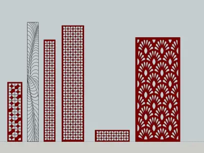 3D AND 2D PATTER JALI FILE 3D model