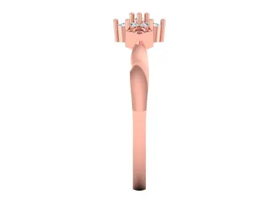 Solitaire Wedding Engagement Women Rings Cluster Band Ring 3D print model