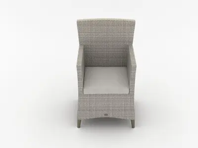 Rattan Lounge Chair 001 3D model