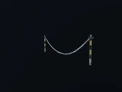 Parking Chain Low-poly 3D model