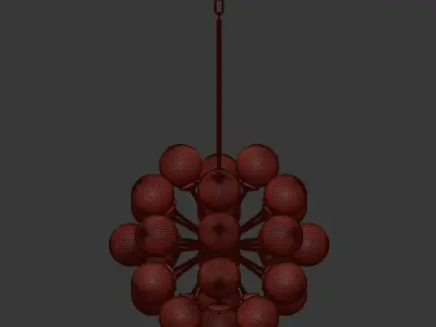 Soleil 18 Globelight Chandelier 3D model