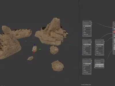 Lowpoly sandstone Kit bundle 3D model