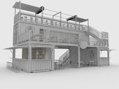 Container Cafe 2 3D model