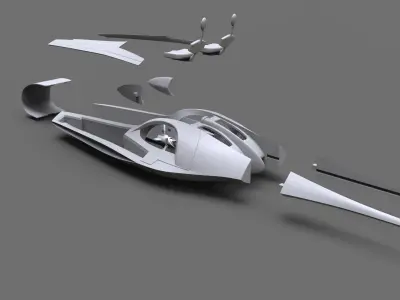 Star Wars Zam speeder 3D print model