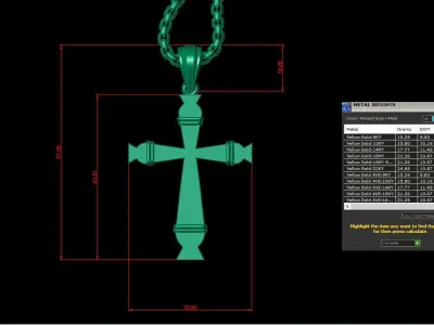 Cross Light Gold 3CP013 3DM STL 3D model