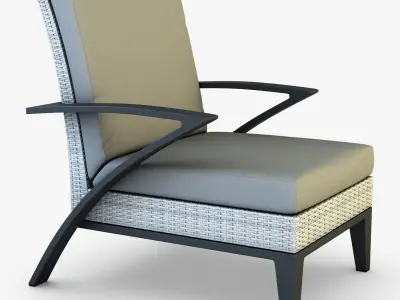 Rexus armchair white 3D model