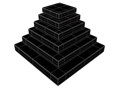 Layer Pyramid v2 003 Low-poly 3D model