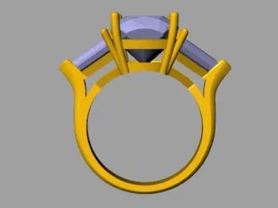 Fency diamond ring 3D print model