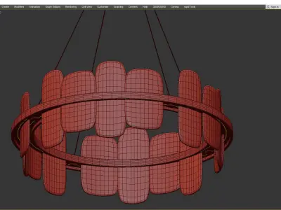 Vitre Circular LED Pendant Low-poly 3D model
