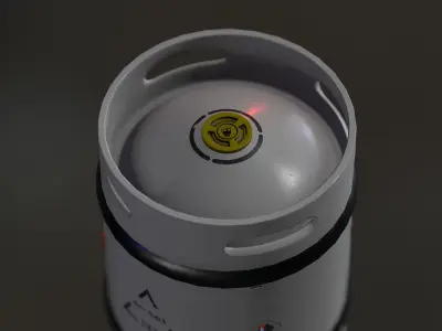 Simple Sci-fi Barrel Low-poly 3D model