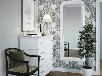 Baroque Damask Wallpaper Texture