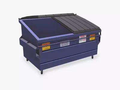 Dumpster Low-poly PBR Low-poly 3D model