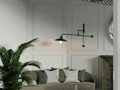 Scandinavian-style interior 3D model