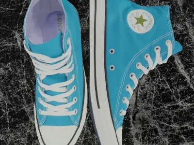 CONVERSE 3D SHOES - LIGHT BLUE Low-poly 3D model