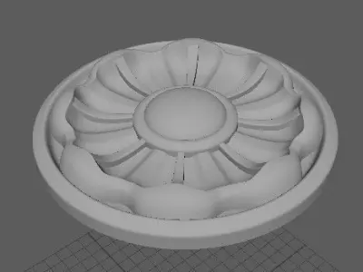 rosette flower 3D model 9