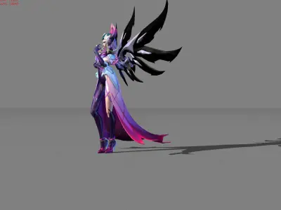 Alice Darknet Tempress Low-poly 3D model