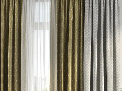 Curtain Set 153 3D model