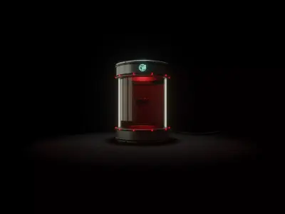 The Machine futuristic device with light 3D model